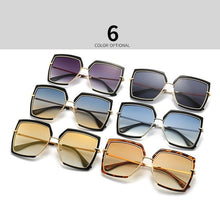 Carica l&#39;immagine nel visualizzatore di Gallery, Elegant Woman Square Sunglasses Men Unique Gold Black Shades  Brand Driving Sun Glasses Unisex Female Men zonnebril dames