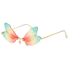 Load image into Gallery viewer, Dragonfly Sunglasses Women 2022 Fashion Brand Retro Steam punk Frameless Sun Glasses For Woman Girls Shades Oculos