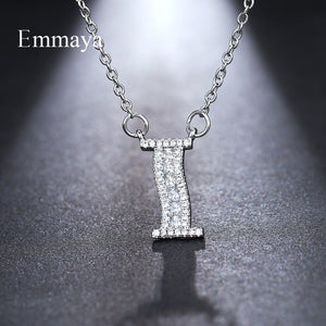 Emmaya Letters Chain Pendants Necklaces Women's Zircon Hip Hop Jewelry With Gold Tennis Chain Party Wedding Gift
