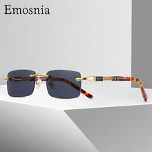 Load image into Gallery viewer, Emosnia 2023 Rimless Rectangle Sunglasses Men Plate Temples Small Square Sun Glasses Women Retro Optical Frame Eyeglasses UV400