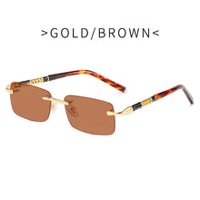 Load image into Gallery viewer, Emosnia 2023 Rimless Rectangle Sunglasses Men Plate Temples Small Square Sun Glasses Women Retro Optical Frame Eyeglasses UV400