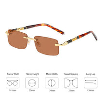 Load image into Gallery viewer, Emosnia 2023 Rimless Rectangle Sunglasses Men Plate Temples Small Square Sun Glasses Women Retro Optical Frame Eyeglasses UV400