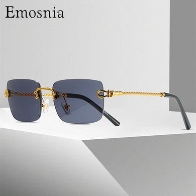 Emosnia 2023 Oversized Square Sunglasses Men Women Metal   Brand Sun Glasses Retro Classic Eyeglasses