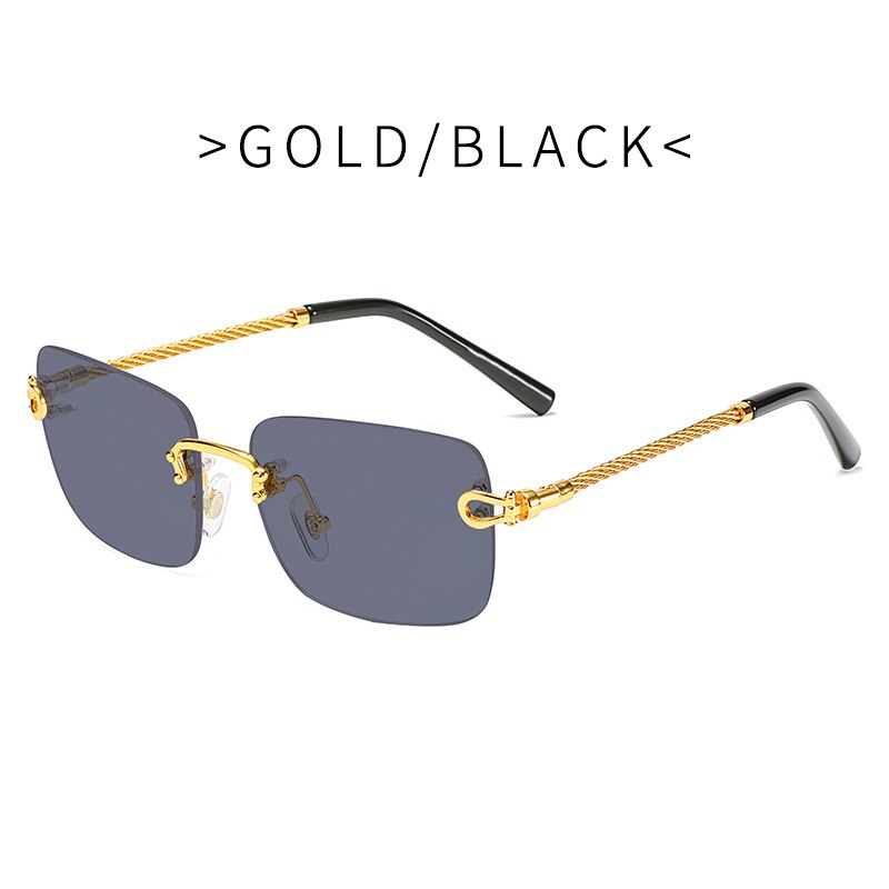 Emosnia 2023 Oversized Square Sunglasses Men Women Metal   Brand Sun Glasses Retro Classic Eyeglasses