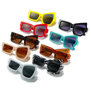 Emosnia 2023 Irregular Sunglasses Men Retro Oversized Leopard Plastic Frame Women Sun Glasses Party Funny Eyewear UV400