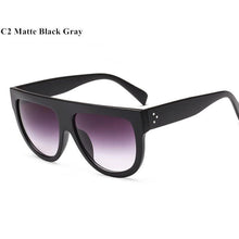 Load image into Gallery viewer, Emosnia Ladies Cat Eye Sunglasses Women Summer Vintage Coating Mirror Sun Glasses Retro Rimless Metal Black Eyewear UV400