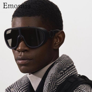 Emosnia Oversized Classic Men Sunglasses Women One Piece Brand Design Steampunk Shield Sun Glasses Retro Oculos De Sol UV400