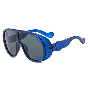 Emosnia Oversized Classic Men Sunglasses Women One Piece Brand Design Steampunk Shield Sun Glasses Retro Oculos De Sol UV400