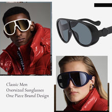 Load image into Gallery viewer, Emosnia Oversized Classic Men Sunglasses Women One Piece Brand Design Steampunk Shield Sun Glasses Retro Oculos De Sol UV400