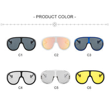 Load image into Gallery viewer, Emosnia Oversized Classic Men Sunglasses Women One Piece Brand Design Steampunk Shield Sun Glasses Retro Oculos De Sol UV400