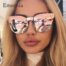 Load image into Gallery viewer, Emosnia Pink Sunglasses Rose Gold Skull Oversize Sunglasses Women Brand Designer Big Frame Sun Glasses For Female Ladies Eyewear