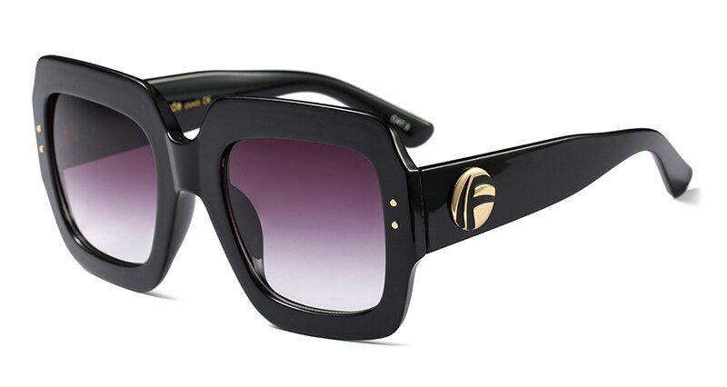 Emosnia Occhiali da sole quadrati Goggle UV400 Donna Donna Trend Nero Grigio sfumato 2023 Occhiali da vista Oculos da esterno 