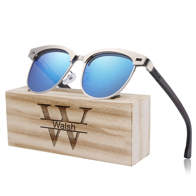 Engrave Your LOGO Wooden Polarized Men's Sunglasses Women Sun glasses UV400 Protection Male Oculos de sol Masculino