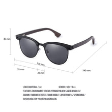 Load image into Gallery viewer, Engrave Your LOGO Wooden Polarized Men&#39;s Sunglasses Women Sun glasses UV400 Protection Male Oculos de sol Masculino