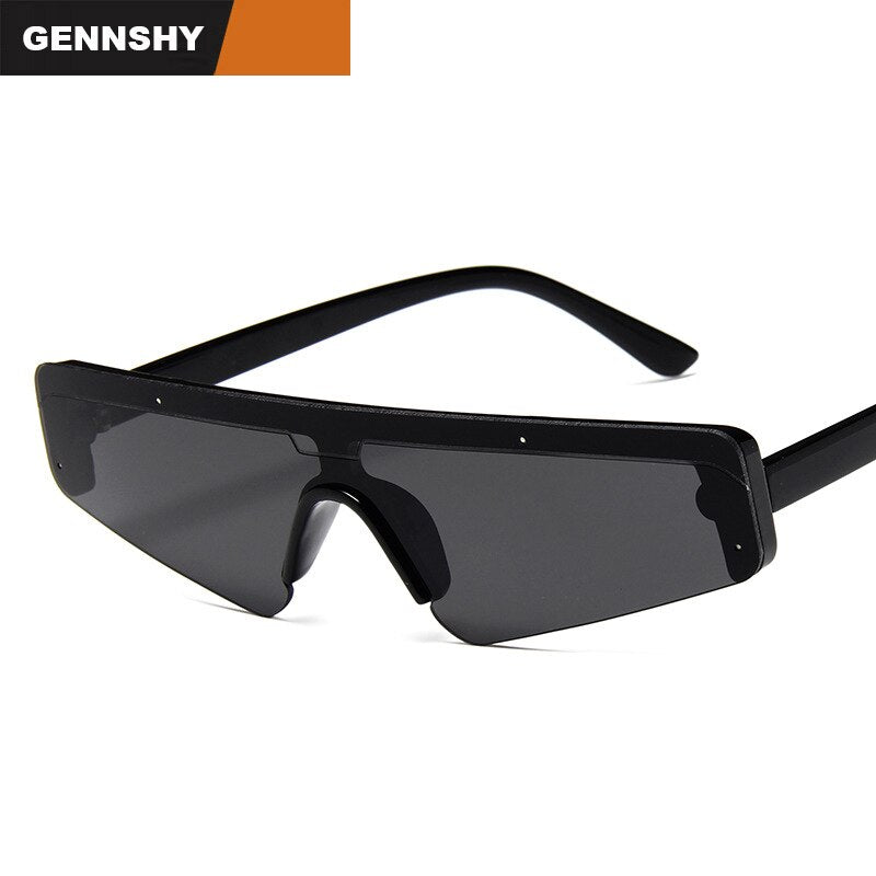 Europe And America Sunglasses Men Unique One Piece Lenses Sport Sunglasses Half Frame Sunglasses Web Star Show