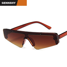 Load image into Gallery viewer, Europe And America Sunglasses Men Unique One Piece Lenses Sport Sunglasses Half Frame Sunglasses Web Star Show