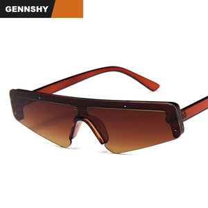 Europe And America Sunglasses Men Unique One Piece Lenses Sport Sunglasses Half Frame Sunglasses Web Star Show