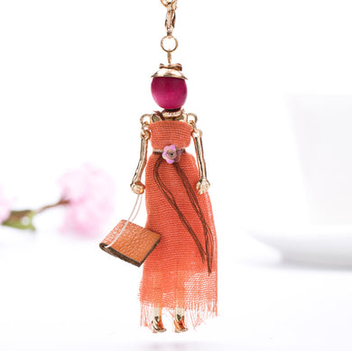 Europe And The United States 2018 New Doll Pendant Necklace Women Long Chain Fashion Statement Jewelry collier femme