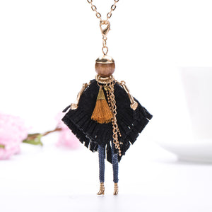 Europe And The United States 2018 New Doll Pendant Necklace Women Long Chain Fashion Statement Jewelry collier femme