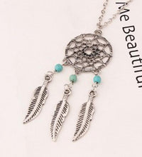 Carica l&#39;immagine nel visualizzatore di Gallery, Europe And The United States New Fashion Accessories Jewelry Dream Catcher Leather Pendant Necklace Gift For Women Necklace