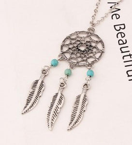 Europe And The United States New Fashion Accessories Jewelry Dream Catcher Leather Pendant Necklace Gift For Women Necklace