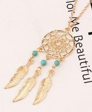 Carica l&#39;immagine nel visualizzatore di Gallery, Europe And The United States New Fashion Accessories Jewelry Dream Catcher Leather Pendant Necklace Gift For Women Necklace