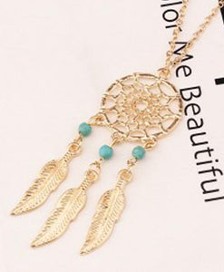 Europe And The United States New Fashion Accessories Jewelry Dream Catcher Leather Pendant Necklace Gift For Women Necklace