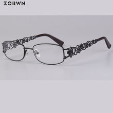 Carica l&#39;immagine nel visualizzatore di Gallery, Europe Glasses Frame Women full rim Retro Eyeglasses очки модные  flower decoration on temples oculos de grau monturas de gafas
