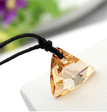 Europe Style Big Triangle Necklace Crystals From Swarovski Brand Chocker Necklace Rope Chain