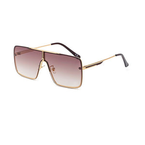 European And American Metal Large Square Body Sunglasses Men's Classic Retro Sunglasses Personalized Driving Glasses
