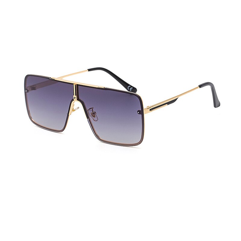 European And American Metal Large Square Body Sunglasses Men's Classic Retro Sunglasses Personalized Driving Glasses