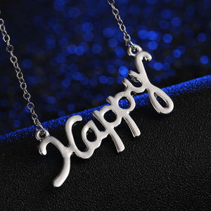 Collana di marca popolare europea e americana con lettera Baby Rose, paragrafo breve in lega, fabbrica diretta 