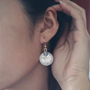 European And American Trade Jewelry Retro Minimalist Fashion Street Shoot Models Coin Tassel Earrings Ear Jewelry