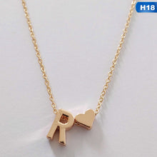 Load image into Gallery viewer, European Style Fashion 26 Letters Love Heart Pendant Necklace For Women Chain Choker Necklace Lover&#39;s Jewelry Gift