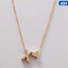 Load image into Gallery viewer, European Style Fashion 26 Letters Love Heart Pendant Necklace For Women Chain Choker Necklace Lover&#39;s Jewelry Gift