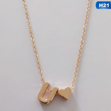 Load image into Gallery viewer, European Style Fashion 26 Letters Love Heart Pendant Necklace For Women Chain Choker Necklace Lover&#39;s Jewelry Gift