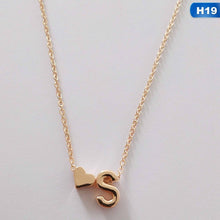 Load image into Gallery viewer, European Style Fashion 26 Letters Love Heart Pendant Necklace For Women Chain Choker Necklace Lover&#39;s Jewelry Gift