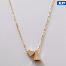 Load image into Gallery viewer, European Style Fashion 26 Letters Love Heart Pendant Necklace For Women Chain Choker Necklace Lover&#39;s Jewelry Gift