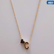 Load image into Gallery viewer, European Style Fashion 26 Letters Love Heart Pendant Necklace For Women Chain Choker Necklace Lover&#39;s Jewelry Gift