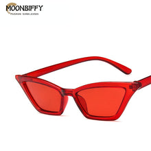 Load image into Gallery viewer, European and American Cat Eye Sunglasses Lady Retro Small Frame Sunglasses Transparent Candy Color Lens Sunglasses UV400