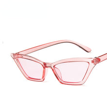 Load image into Gallery viewer, European and American Cat Eye Sunglasses Lady Retro Small Frame Sunglasses Transparent Candy Color Lens Sunglasses UV400