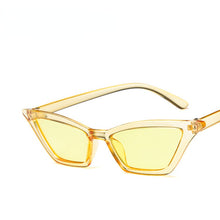 Load image into Gallery viewer, European and American Cat Eye Sunglasses Lady Retro Small Frame Sunglasses Transparent Candy Color Lens Sunglasses UV400