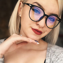 Load image into Gallery viewer, European and American Ladies Glasses Transparent Computer Game Glasses Retro Comfortable Anti-blue Literary Glasses