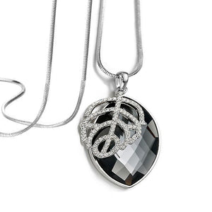 European and American New fashion Golden Hollow Geometric Big Crystal Stone Pendant Necklace Fine Jewelry for women personality