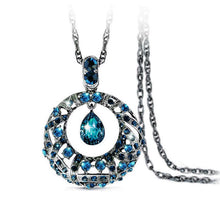 Load image into Gallery viewer, European and American New fashion Golden Hollow Geometric Big Crystal Stone Pendant Necklace Fine Jewelry for women personality
