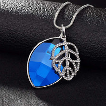 Load image into Gallery viewer, European and American New fashion Golden Hollow Geometric Big Crystal Stone Pendant Necklace Fine Jewelry for women personality