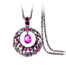 Load image into Gallery viewer, European and American New fashion Golden Hollow Geometric Big Crystal Stone Pendant Necklace Fine Jewelry for women personality