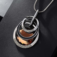 Load image into Gallery viewer, European and American New fashion Golden Hollow Geometric Big Crystal Stone Pendant Necklace Fine Jewelry for women personality