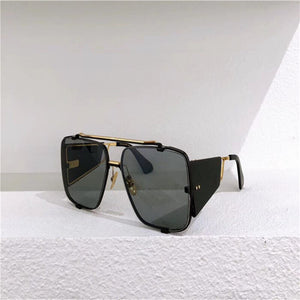 European and American sunglasses men and women square frame retro sunglasses big frame punk style sunglasses