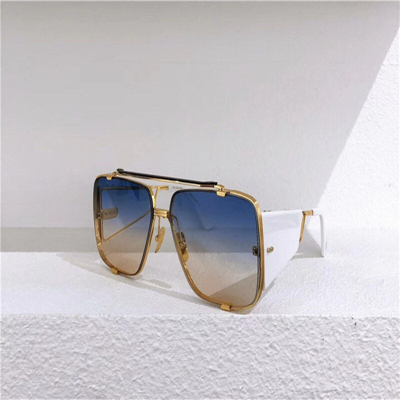 European and American sunglasses men and women square frame retro sunglasses big frame punk style sunglasses